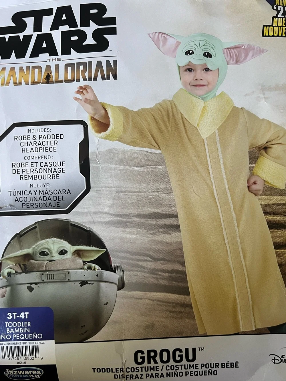 Star Wars - Toddler Grogu Costume Size 3T-4T